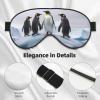 Soft Penguins on Iceberg Printed Eye Mask,Adjustable Breathable Eye Masks for Sleep,Light Blocking & Double-Sided view 4