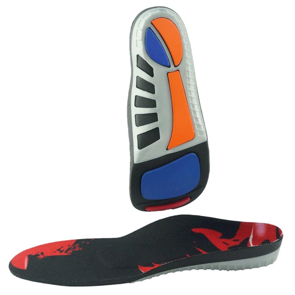 PGNEX High Elastic Cushioning Insole Internal and External Eight Shaped X/O Arch Sports Insole(42)