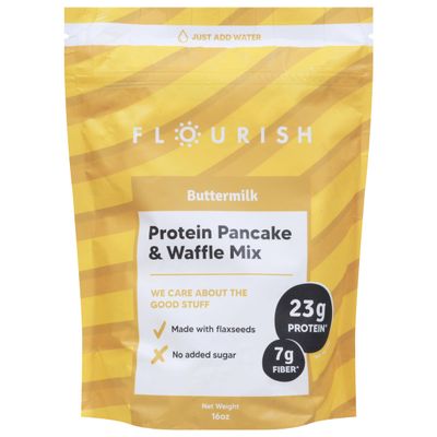 Generic F.lourish Mix Pancake & Waffle Buttermilk Protein 16 oz (Pack of 8)