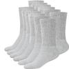 AC BASICS Men's & Women Diabetic Crew Style Physicians Approved Circulatory Cotton Socks, Non-binding 6 Pairs view 1