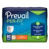 Prevail Per-Fit Daily Protective Underwear, Unisex Adult Disposable Diaper for Men& Women, Extra Absorbency, X-Large, 58""-68"" Waist, 80 Count Case, White view 1