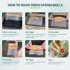 Soeos Rice Paper, White Rice Paper Wrappers, 1 Pack, 34 Sheets-Fresh Spring Roll Wrappers & Dumplings, Non-GMO, Gluten-Free, Low Carb, Vietnamese Rice Wraps (Square, 22cm) view 3