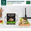 Soeos Rice Paper, White Rice Paper Wrappers, 1 Pack, 34 Sheets-Fresh Spring Roll Wrappers & Dumplings, Non-GMO, Gluten-Free, Low Carb, Vietnamese Rice Wraps (Square, 22cm) view 4