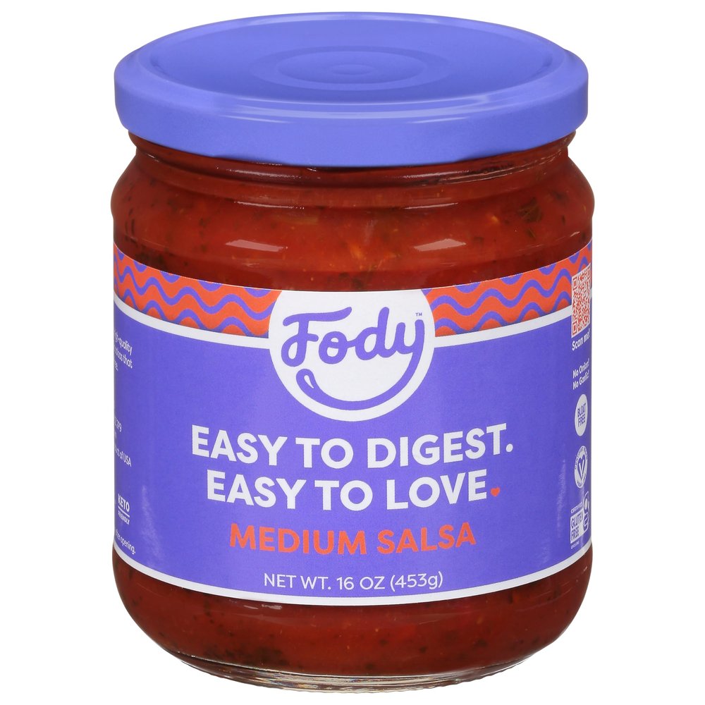 NineLife Basics F.ody Food Co. Medium Low FODMAP Salsa 16 oz (Pack of 6)
