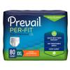 Prevail Per-Fit Daily Protective Underwear, Unisex Adult Disposable Diaper for Men& Women, Extra Absorbency, 2X-Large, 68"-80" Waist, 80 Count Case view 4