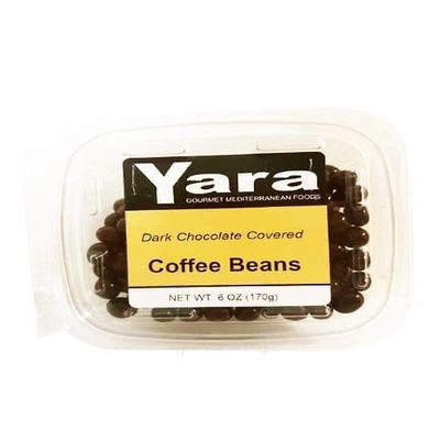 dark chocolate covered coffee beans