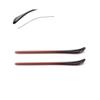 2 Pairs Eyeglass End Tips Ear Sock Pieces Tube Sleeve Eyewear Temple Replacement Hard Silicone Glasses Legs (Brown) view 2