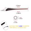 2 Pairs Eyeglass End Tips Ear Sock Pieces Tube Sleeve Eyewear Temple Replacement Hard Silicone Glasses Legs (Brown) view 3