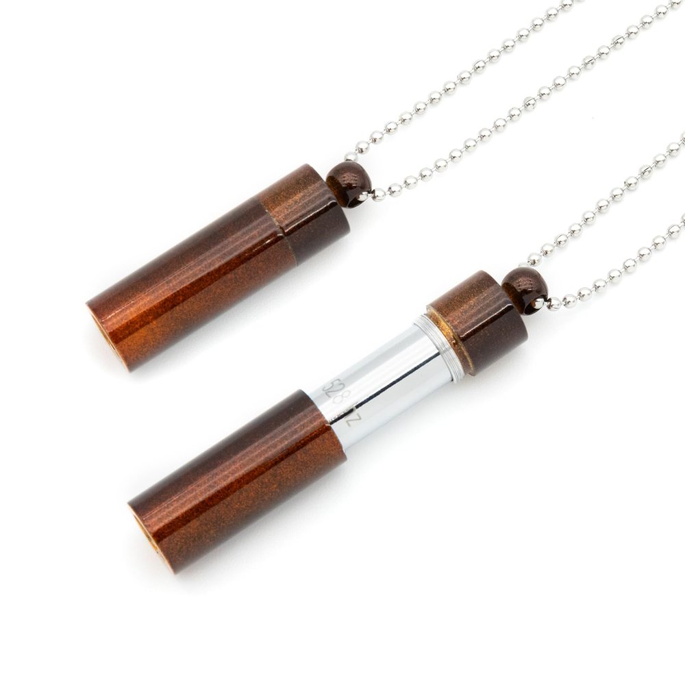 MIKUHOT 528 Hz Meditation Necklace Breathing Frequency Sound Healing Device by Adjusting The Breathing for Anxiety & Stress Relief Mindfulness (Brown)