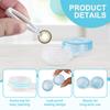 KAOPET 50 Pack Contact Lens Cases, Transparent Contact Cases Bulk in 5 colors, Cute Contact Lenses Case Leak-proof, Eye Contact Case for Home and Travel view 3