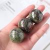 NIBHZ Crystal Sphere Ball with Wood Stand Healing Crystals Gemstone Ball Divination Sphere Sculpture Figurine for Reiki Meditation Feng Shui Home Desk Decor,Dragon Blood Stone view 2