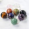 NIBHZ Crystal Sphere Ball with Wood Stand Healing Crystals Gemstone Ball Divination Sphere Sculpture Figurine for Reiki Meditation Feng Shui Home Desk Decor,Dragon Blood Stone view 4