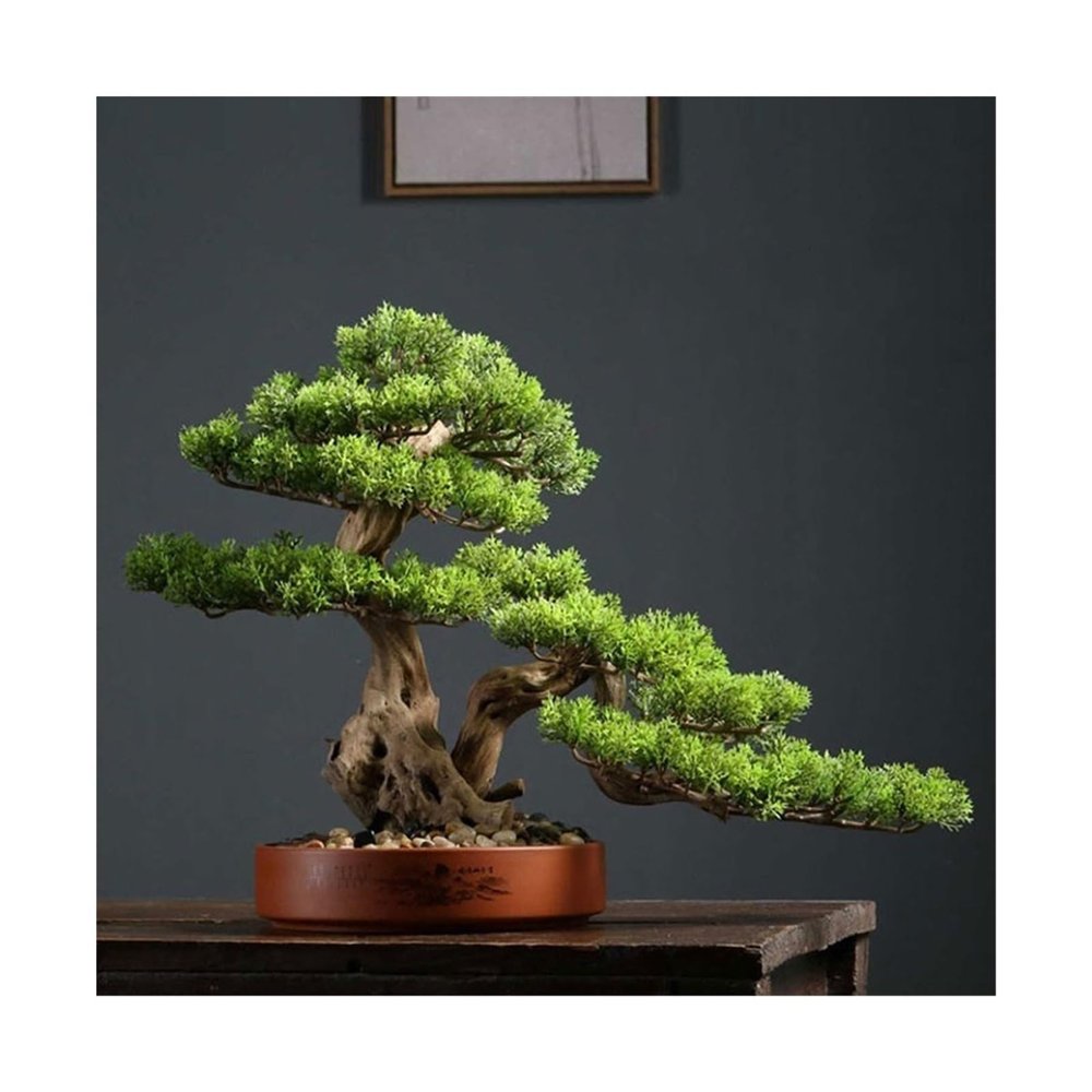 YXIANG56Q Fake Plants High-end Simulation Greenery Bonsai Ornaments Hotel Decorative Simulation Tree Entrance Living Room Potted Plants Landscaping Bonsai Tree, yuqing2022