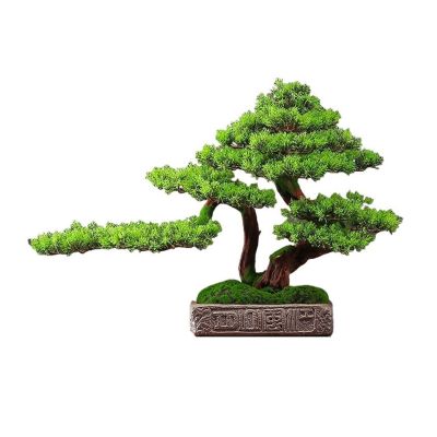 Fake Plants Restaurant Hotel Fake Greenery Potted Plant Fake Pine Tree Coffee Table Ornaments Chinese Decorations Simulation Pine Tree Bonsai Bonsai Tree