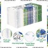 100 Pcs Christmas Paper Napkins 3 Ply Blue Xmas Ball Pine Branch Disposable Absorbent Hand Towels Christmas Guest Napkins for Winter Holiday Party Lunch Dinner Bathroom Kitchen Supplies Decorations view 3