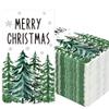 100 PCS Christmas Guest Napkins Disposable Xmas Tree Paper Napkin Merry Christmas Decorative Party Dinner Hand Towels for Xmas Winter Bathroom Kitchen Holiday Party Supplies view 1