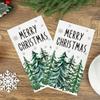100 PCS Christmas Guest Napkins Disposable Xmas Tree Paper Napkin Merry Christmas Decorative Party Dinner Hand Towels for Xmas Winter Bathroom Kitchen Holiday Party Supplies view 4