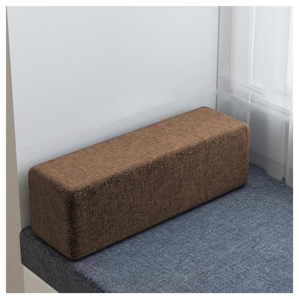 XMAYODS Mattress Extender Double/Single Bed, Bed Gap/Space Filler, Headboard Pillow Between Headboard and Mattress or Wall, High-Density Foam with Removable Cover(Coffee,120x5x10cm)