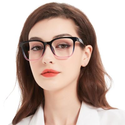 AEZUNI Oversize Square Reading Glasses for Women Oversized Trendy Large Readers 1.0 1.25 1.5 1.75 2.0 2.25 2.5 2.75 3.0 3.5 4.0 5.0 6.0(Purple,2.75)