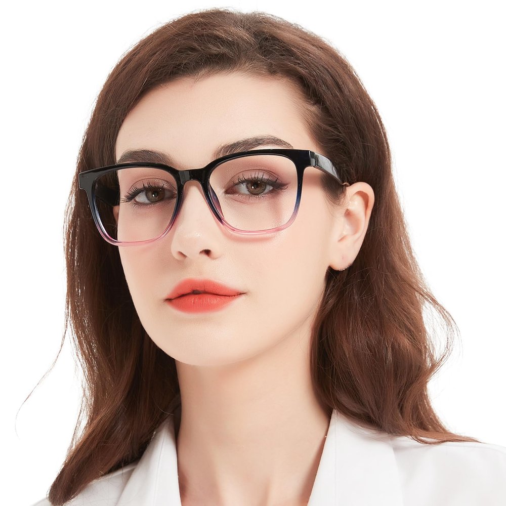 AEZUNI Oversize Square Reading Glasses for Women Oversized Trendy Large Readers 1.0 1.25 1.5 1.75 2.0 2.25 2.5 2.75 3.0 3.5 4.0 5.0 6.0(Purple,2.75)