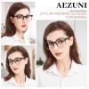 AEZUNI Oversize Square Reading Glasses for Women Oversized Trendy Large Readers 1.0 1.25 1.5 1.75 2.0 2.25 2.5 2.75 3.0 3.5 4.0 5.0 6.0(Purple,2.75) view 2