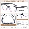 AEZUNI Oversize Square Reading Glasses for Women Oversized Trendy Large Readers 1.0 1.25 1.5 1.75 2.0 2.25 2.5 2.75 3.0 3.5 4.0 5.0 6.0(Purple,2.75) view 4