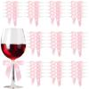 Satin Ribbon Pink Bow Decor 2.5" Premade Twist Tie Bows for Gift Wrapping, Treat Bags, Party Favors, Wedding Decorations - 50 Counts view 1