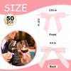 Satin Ribbon Pink Bow Decor 2.5" Premade Twist Tie Bows for Gift Wrapping, Treat Bags, Party Favors, Wedding Decorations - 50 Counts view 3