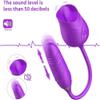 NineLife Basics Easy to Operate Rose Shape Toys Update Model 3 in 1 Rose Toy with Tongue Licking, Thrusting and Vibrating Adult Tools YR3+6 * 7, Purple view 4