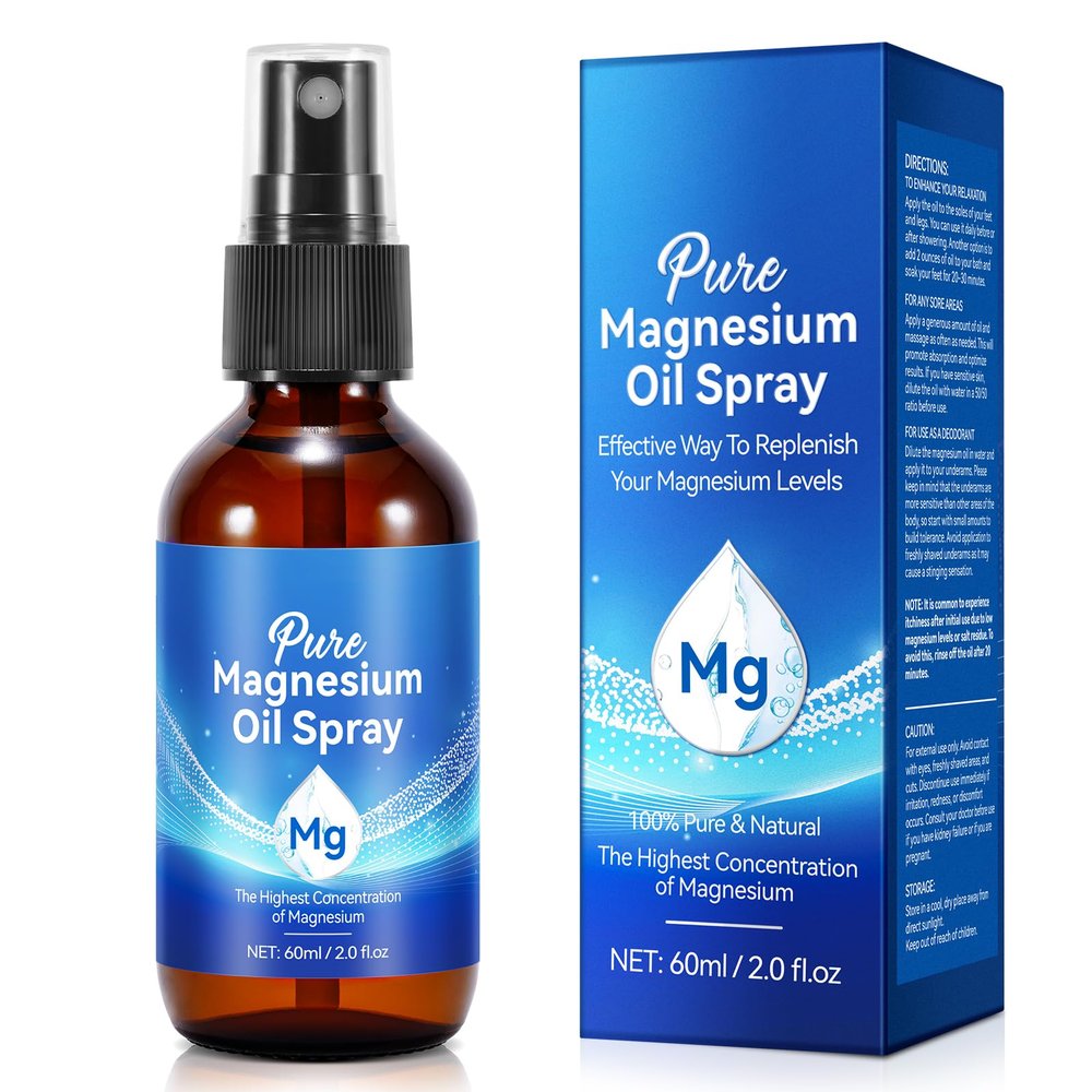 NineLife Basics Magnesium Oil Spray, Pure Magnesium Oil Spray for Feet, Nourish Skin and Promote Sleep, Topical Magnesium Oil 2 Fl.Oz