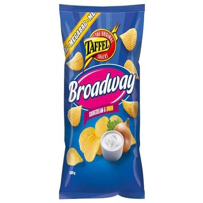 Taffel Broadway sour cream & onion flavored chips 1 Pack of 325g SPSP pack (SOPOSOPO)
