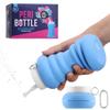 Cynpel Foldable Peri Bottle - Compact Leak-Proof Portable Travel Bidet Sprayer - Ideal for Postpartum Care Perineal Spray Wash & Personal Hygiene - Jet Spray Portable Bidet - Blue view 1