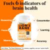 50X Strength Potency Brain Supplements for Memory and Focus - 1400mg Lions Mane Supplement Capsules | Natural Nootropics Brain Supplement for Cognitive, Clarity, Concentration & Energy - 60 Capsules view 2