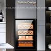 AWAYDD 50L Intelligent Cigar Humidor, Electric Cooling Cigar Fridge, 300 Cigars Capacity Humidor Cabinet with Cedar Shelves, 11~18C Temperature Control, 20240719 view 3