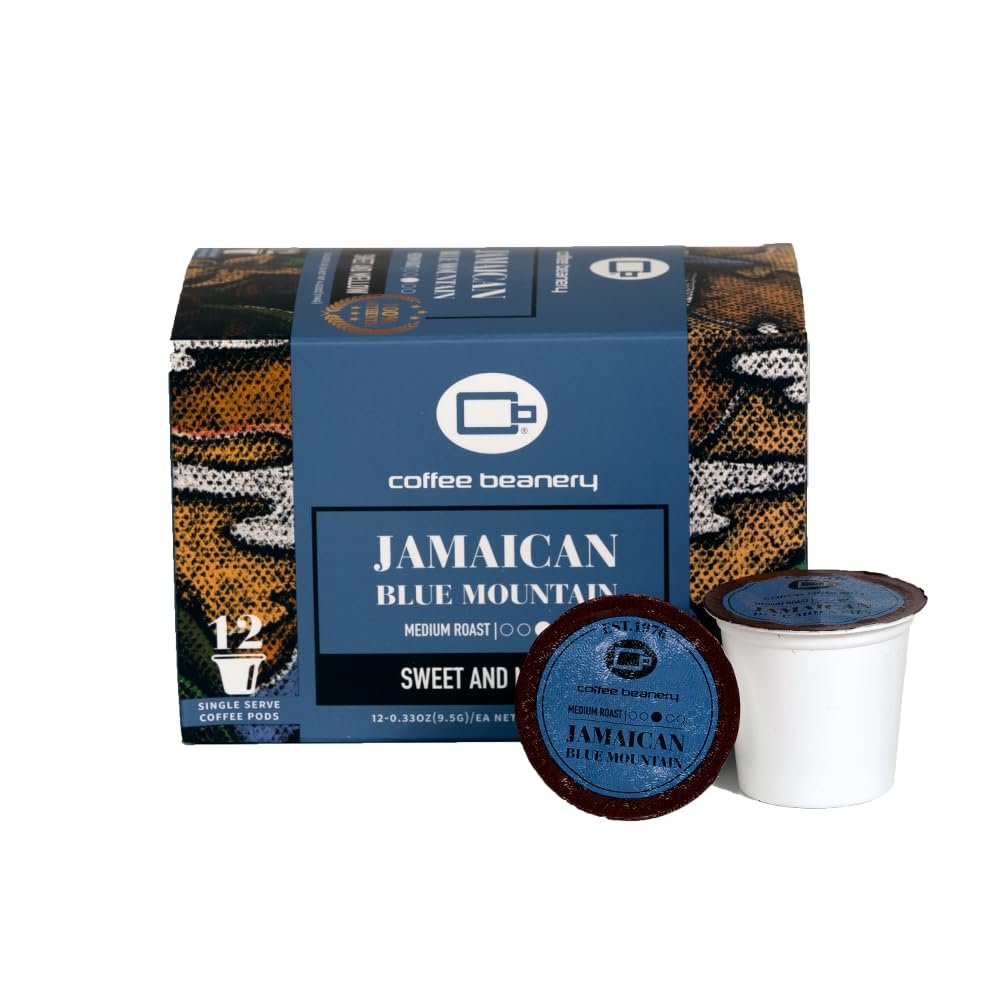 Jamaican Blue Mountain Coffee Pods by Coffee Beanery | 12ct Medium Roast Gourmet Pods
