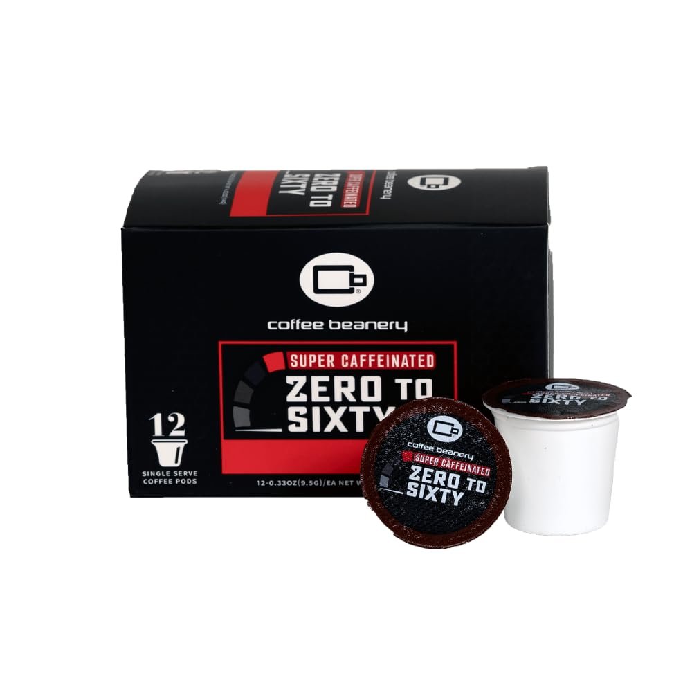 Zero to Sixty Coffee Pods by Coffee Beanery | 12ct Specialty Coffee Pods Medium Roast Coffee Pods| 100% Specialty Coffee| Gourmet Coffee Pods