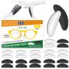 Adhesive Nose Pad,12 Pairs 1.3mm Ultra Thin Stick On Eyeglass Nose pad with Super Sticky Backing,Silicone Anti-Slip for Glasses Sunglasses view 1