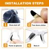 Adhesive Nose Pad,12 Pairs 1.3mm Ultra Thin Stick On Eyeglass Nose pad with Super Sticky Backing,Silicone Anti-Slip for Glasses Sunglasses view 4