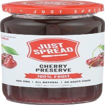 J.ust Spread 100% Fruit Cherry Preserve 10 oz (Pack of 6)