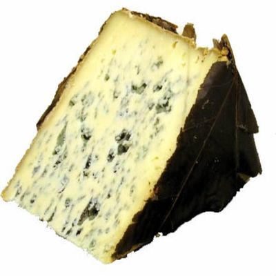 Valdeon Spanish Blue Cheese - 2 Packs of 5 lb Wheels, 10 lb Total, Cow and Goat Milk, Intense Flavor, Wrapped in Sycamore Leaves
