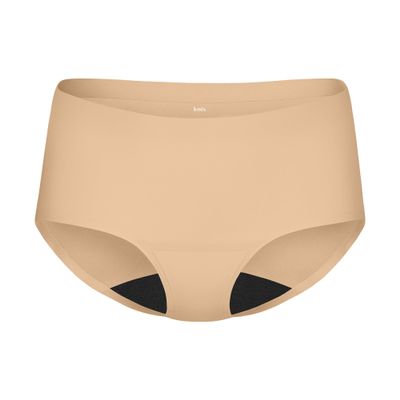 KNIX Super Leakproof No-Show Boyshort - Period Underwear for Women - Machine Washable, Reusable - Warm Sand, Medium (1 Pack)