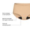 KNIX Super Leakproof No-Show Boyshort - Period Underwear for Women - Machine Washable, Reusable - Warm Sand, Medium (1 Pack) view 4