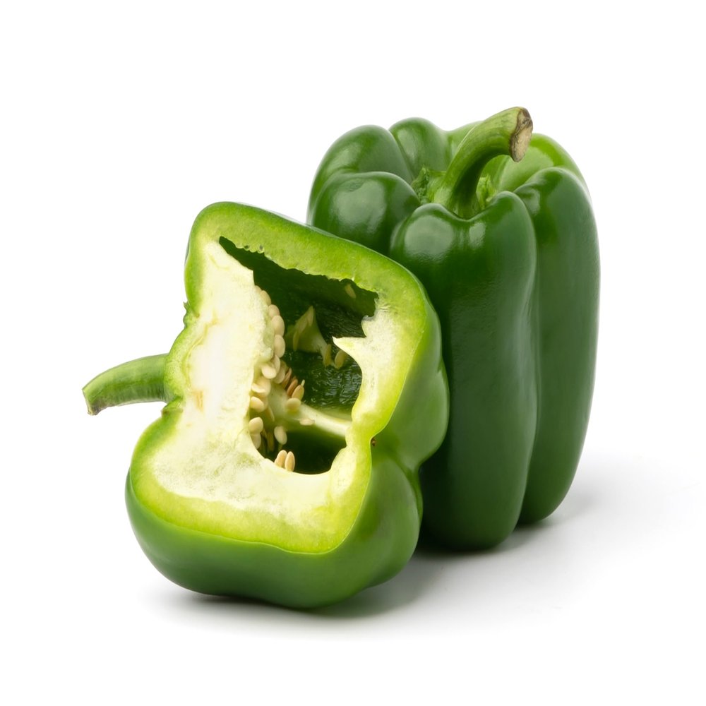Fresh Organic Green Bell Peppers by RawJoy Farms (2 Pound)