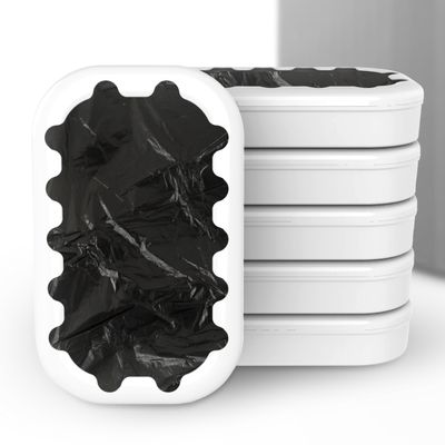 OPTIMUS TECHNOLOGY Refill bags each containing 25 trash bags, 1 Count (Pack of 6), Black