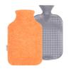 2.0L Fashy Hot Water Bottle with Barker Textiles 100% Wool Cover (Orange) Hot Water Bag with Cover view 1