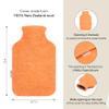 2.0L Fashy Hot Water Bottle with Barker Textiles 100% Wool Cover (Orange) Hot Water Bag with Cover view 2