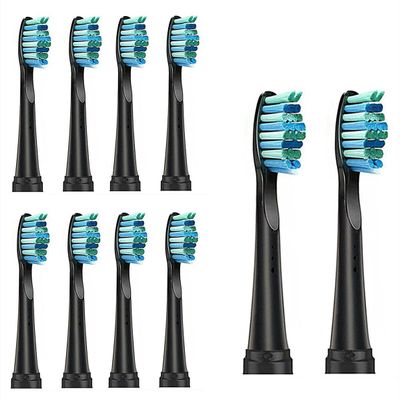 MYbrushnice Replacement Toothbrush Heads Compatible with Initio Electric Toothbrush Model IT959, Brush Heads for Initio IT959 (10 Pack - Black)