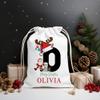 SHAANT Big Santa Sack - Custom Santa Sack For Children - Personalized Santa Sack - Monogram Christmas Sacks Drawstring Gift Bags For Kids - Small Size to Large Size - Gift Sack Christmas view 1