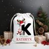 SHAANT Big Santa Sack - Custom Santa Sack For Children - Personalized Santa Sack - Monogram Christmas Sacks Drawstring Gift Bags For Kids - Small Size to Large Size - Gift Sack Christmas view 4