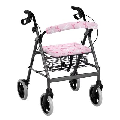 LedBack Rollator Accessories Pink Bowknot Walker Seat Cover Set Rollator Walker Seat and Backrest Covers Ideal Gifts for Seniors in Assisted Living